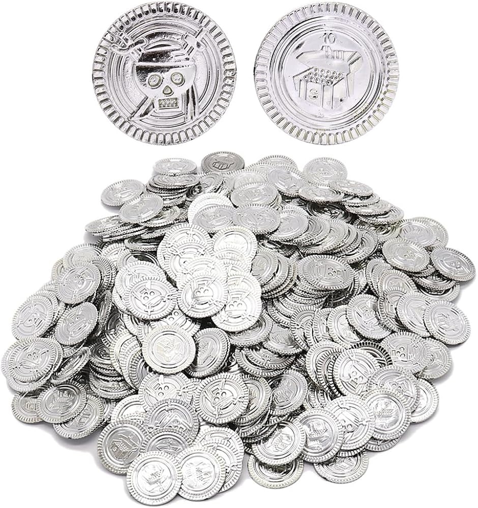 ヴィンテージコイン　アンティークコイン 9金？K9 古銭金銀貨　500L 美品 金貨 アンティーク コイン 宝箱 お金 海賊 カジノ 古銭 300枚