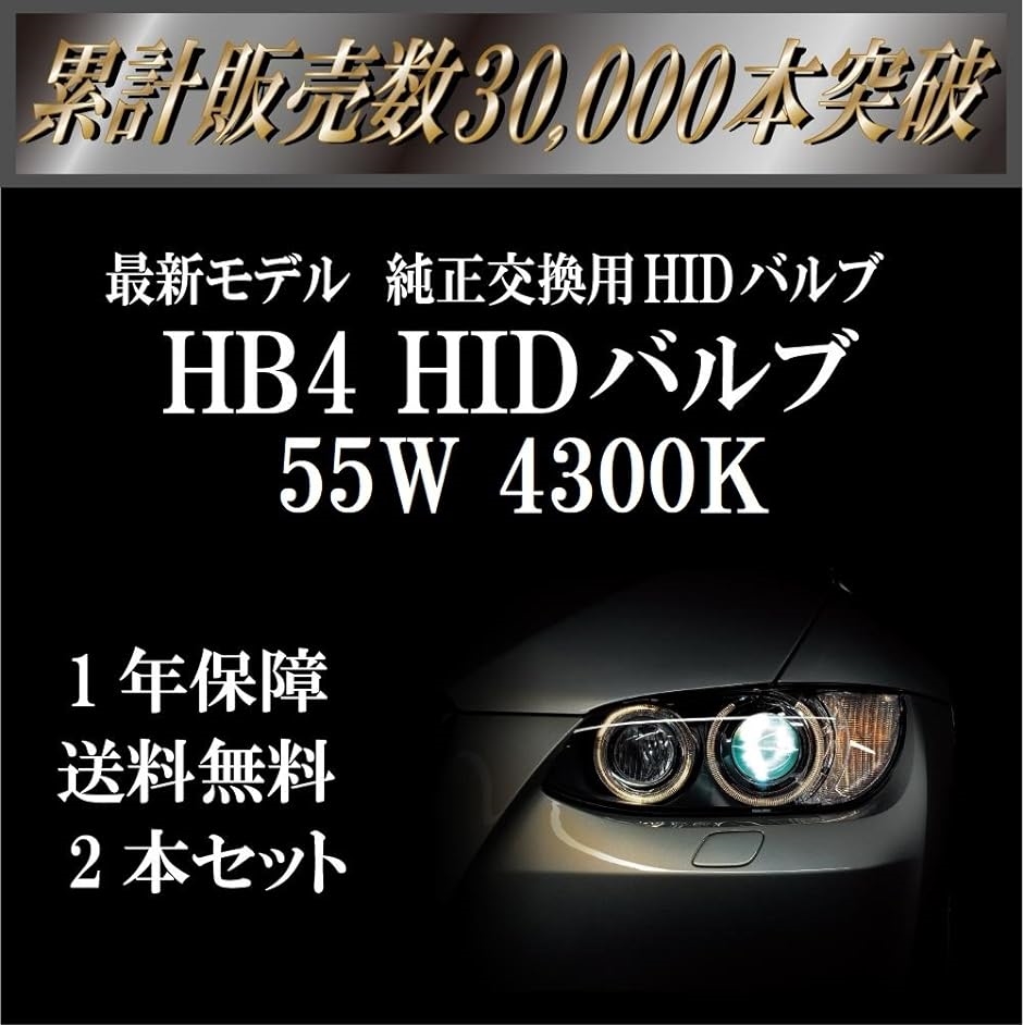 HB4 55W HID バーナー 交換用 4300K 2個セット｜zebrand-shop｜02