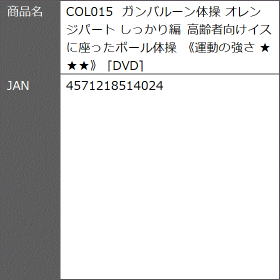 COL015 ガンバルーン体操 オレンジパート...の詳細画像2