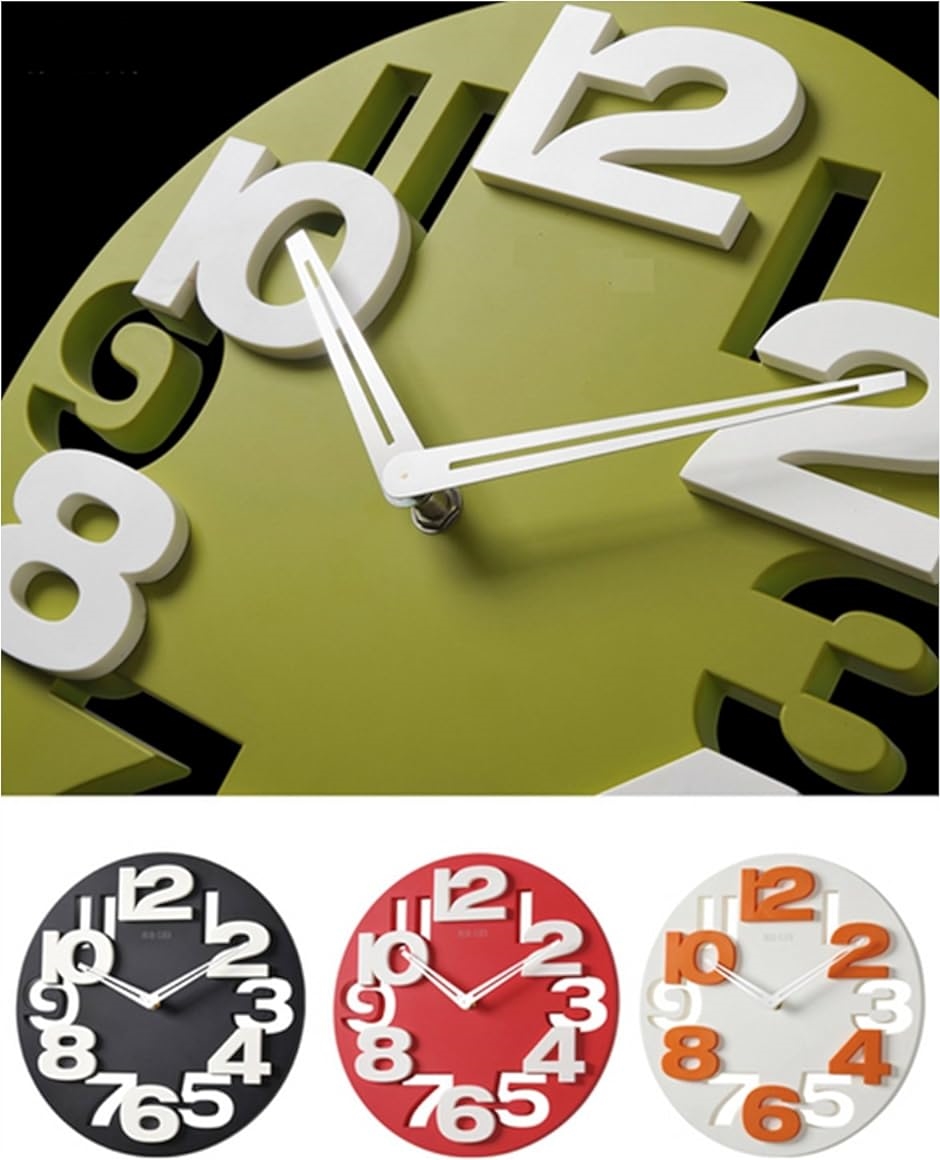 シンプル デザイン モダン アート 3D ウォール クロック 立体 壁掛け