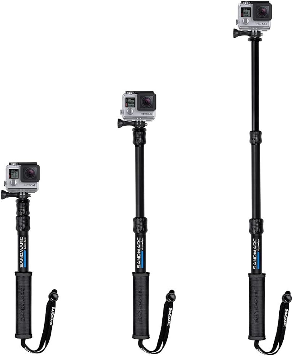 Pole Compact Edition:25-64cm 防水延長ポール 自撮り棒 コンパクトエディション GoPro MDM( Black ...
