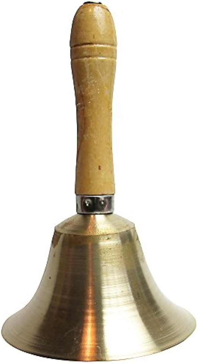 【大型】真鍮製 ハンドベル 26cm 福引 抽選会 カランカラン アンティーク カランカランと景気よく鳴る ハンドベル 抽選 福引き 大当たり