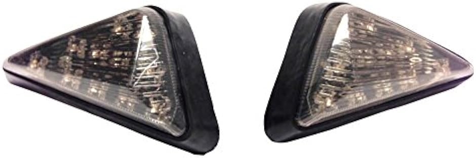 2個組 カスタム ウインカー 三角タイプ LED 汎用 左右セット バイク ウィンカー スモーク｜zebrand-shop