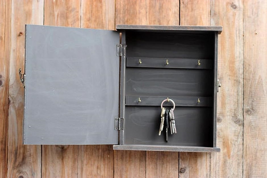 ビンテージ 木製 キーボックス アンティーク 壁掛け 鍵 インテリア