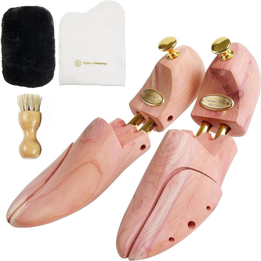 シューツリー シューキーパー 木製 アロマティック 革靴クリーナー付き( ブラウン,  23.0〜24.0 cm)｜zebrand-shop