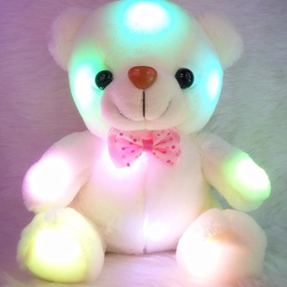 ７色に光る クマ ぬいぐるみ ＬＥＤ ベア プレゼント 熊 贈り物( ラッピング) | ブランド登録なし | 01