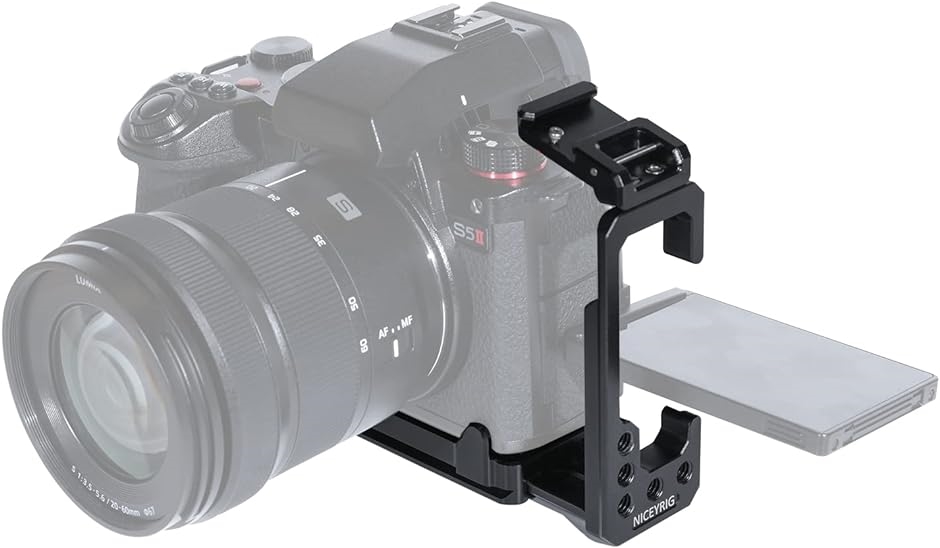 社外品 Panasonic LUMIX S5 / S5Mark II/LUMIX Xに対応 カメラ用L型プレートー405 MDM( ブラック)｜zebrand-shop