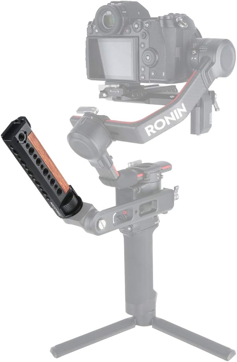 DJI RS2専用木製ハンドグリップ トップハンドル コールドシュー付き 