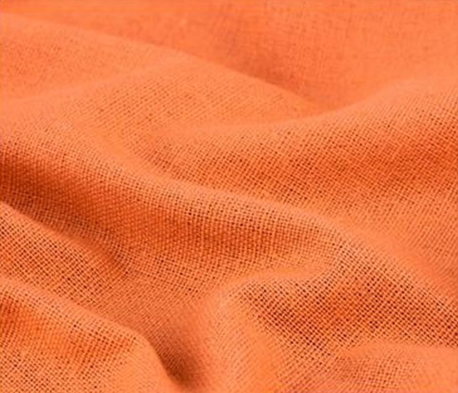 カラー 綿 麻 無地 生地 約 幅1.5m 橙色( オレンジ（橙色）,  2m)｜zebrand-shop