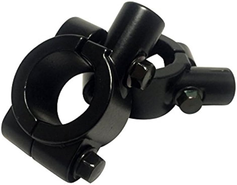 ミラー ホルダー 2個セット クランプ ブラケット バイク ハンドル 汎用 22mm ブラック 10mm(ブラック 10mm 正ネジ)