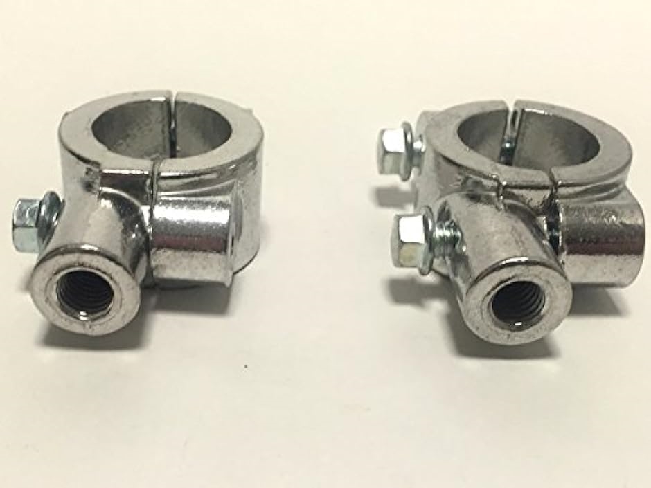 ミラー ホルダー 2個セット クランプ ブラケット バイク ハンドル 汎用 22mm シルバー 10mm( シルバー 10mm 正ネジ)｜zebrand-shop｜03