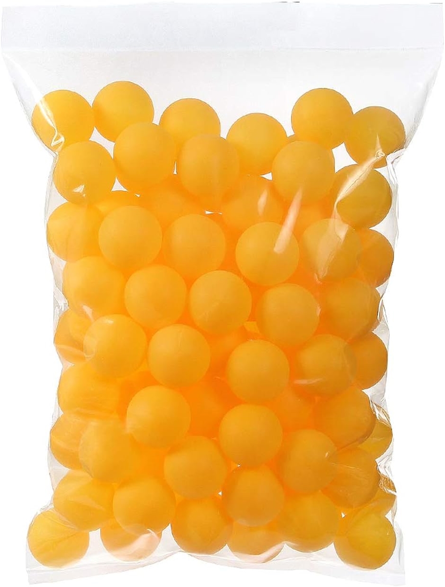 ピンポン玉 娯楽用 卓球ボール 収納袋付き プラスチック 無地 オレンジ 200個( 03 オレンジ ｘ 200個,  40mm)｜zebrand-shop