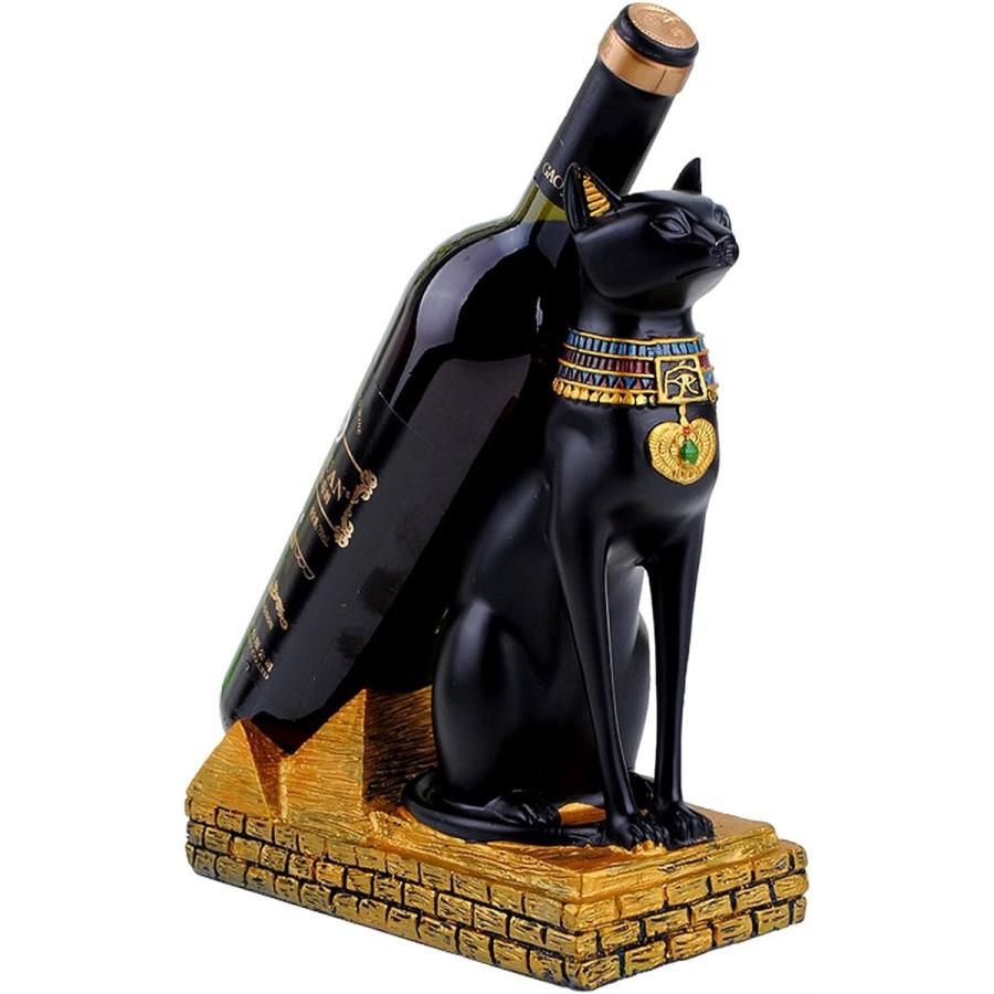 オリジナルW18 エジプト ワインホルダー ワインラック シャンパン ボトル スタンド インテリア ディスプレイ(猫神)