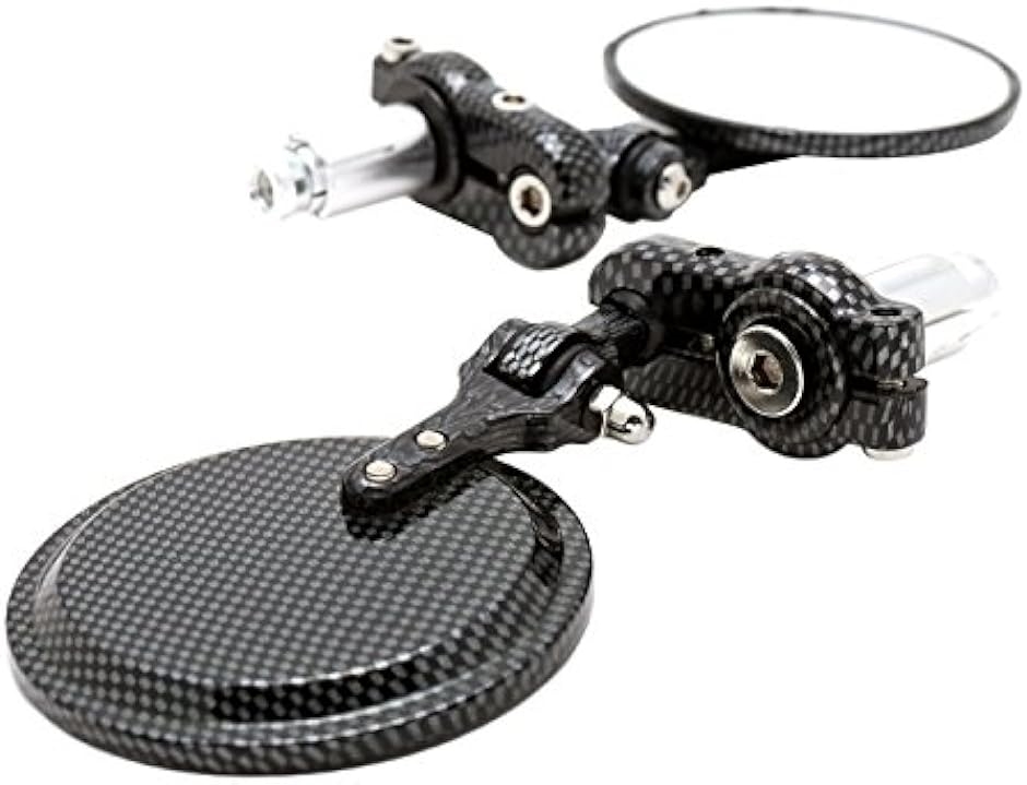バイク バーエンド ミラー 左右セット 22.2mm 汎用 カスタム