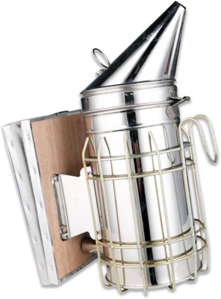 養蜂器具 烟熏器 燻煙機 噴煙器 ミツバチ 対策 高級 ステンレス製 牛革