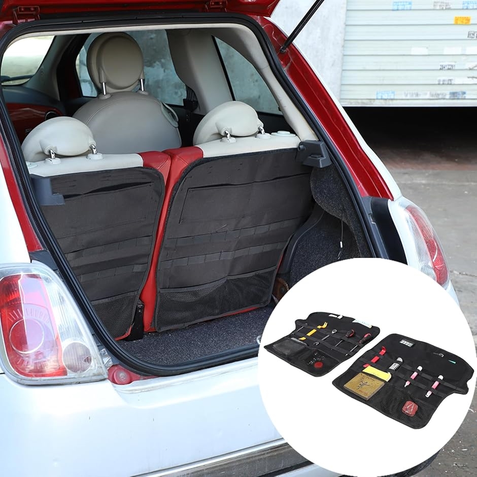 互換品】フィアット 500 専用 シートバックポケット 車用収納ポケット