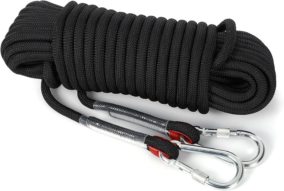 耐久 ロープ 幅広く使える多用途タイプ 多機能 多目的 直径 12mm ブラック キャンプ アウトドア 引越し( ブラック,  ラージ)｜zebrand-shop
