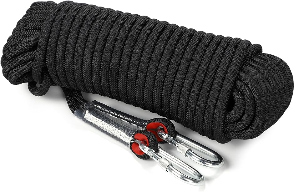 耐久 ロープ 幅広く使える多用途タイプ 多機能 多目的 直径 12mm ブラック キャンプ アウトドア 引越し( ブラック,  ラージ)｜zebrand-shop