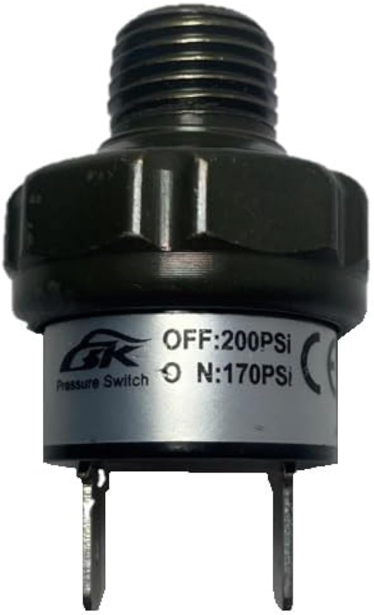 エアサス プレッシャースイッチ 170-200PSI NPT1/4 ネジ 空気圧 エアー