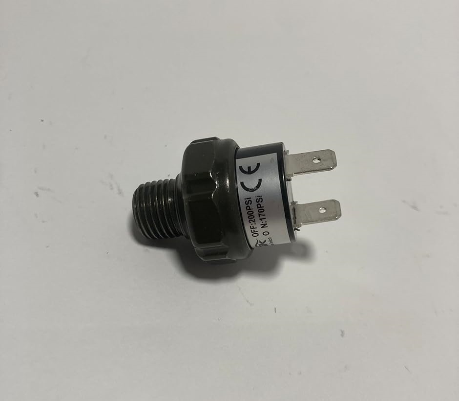 エアサス プレッシャースイッチ 170-200PSI NPT1/4 ネジ 空気圧 エアー