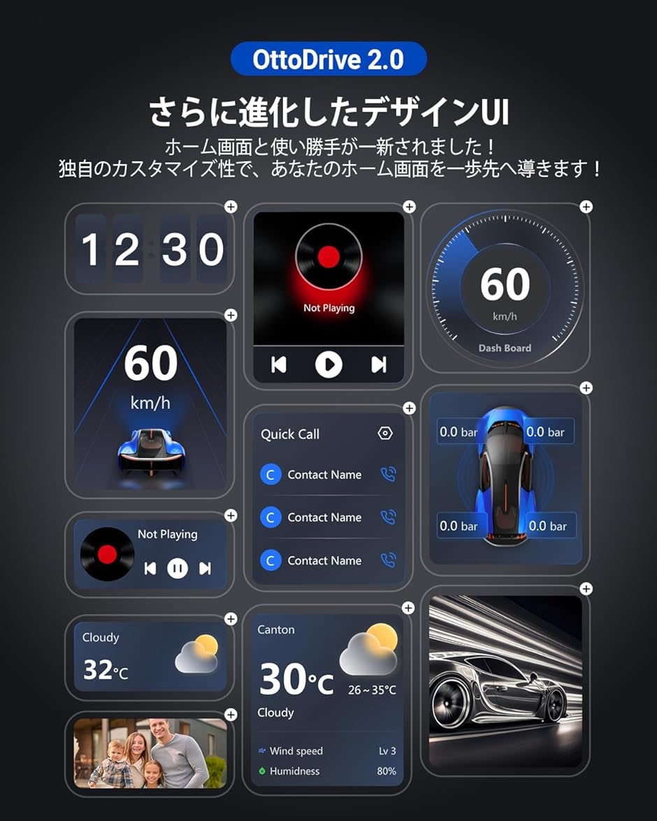 オットキャスト P3 CarPlay AI Box Android 12アタブター nano SIMカード/Micro SDカードスロット｜zebrand-shop｜02
