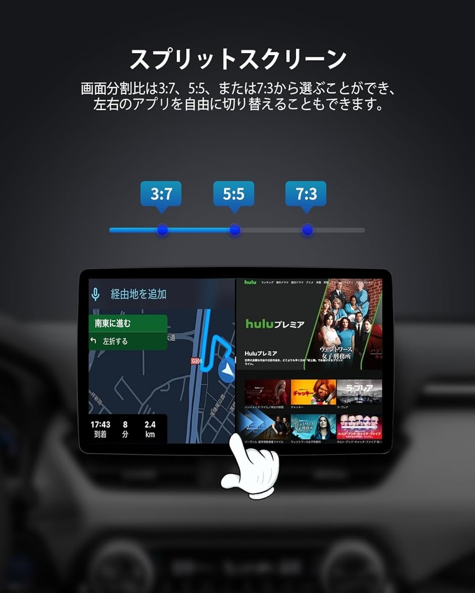 オットキャスト P3 CarPlay AI Box Android 12アタブター nano SIMカード/Micro SDカードスロット｜zebrand-shop｜05