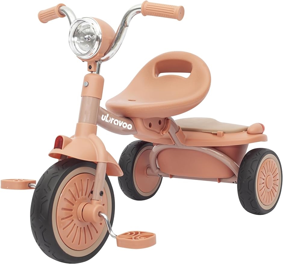 三輪車 子供用三輪車 1-5歳 ペダル付き 調整可能 運び便利 コンパクト 桃色( 桃色)｜zebrand-shop