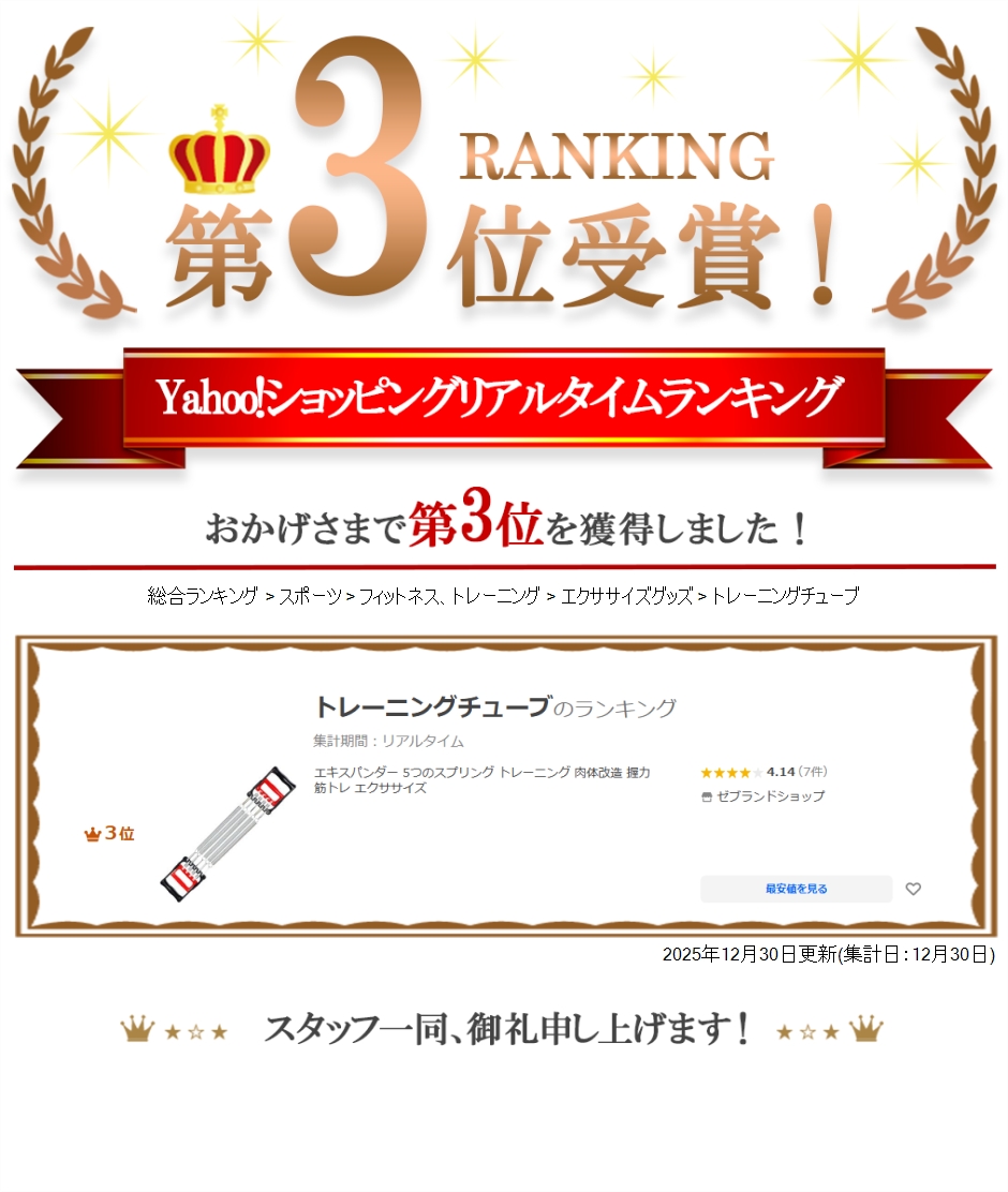 エキスパンダー 5つのスプリング トレーニング 肉体改造 握力 筋トレ