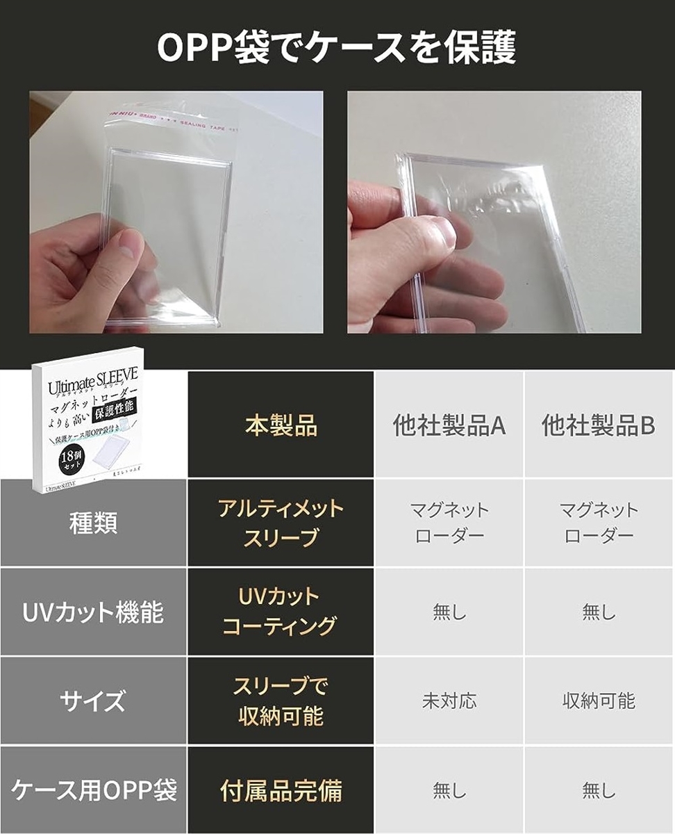 カードローダー 18枚セット ローダー用OPP袋＋クリーナー付き ポケカ