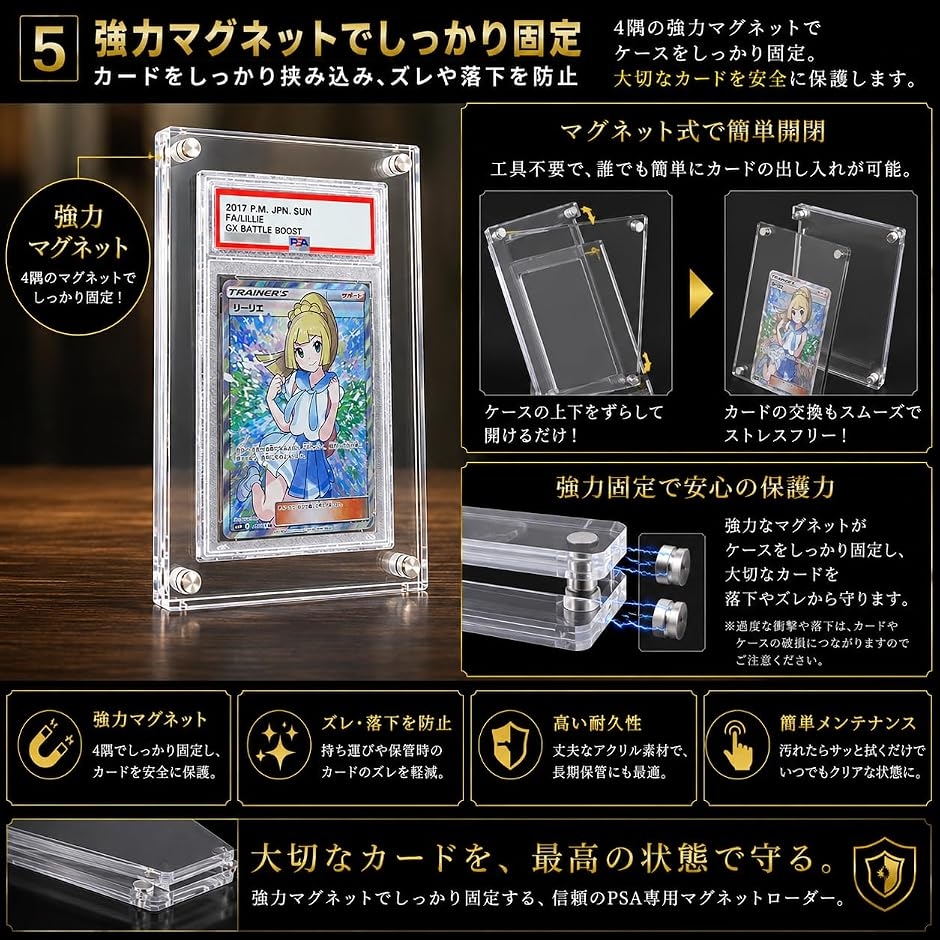 UV95％カット PSA専用 ローダー 観賞 保管に最適な収納ケース (マルチ