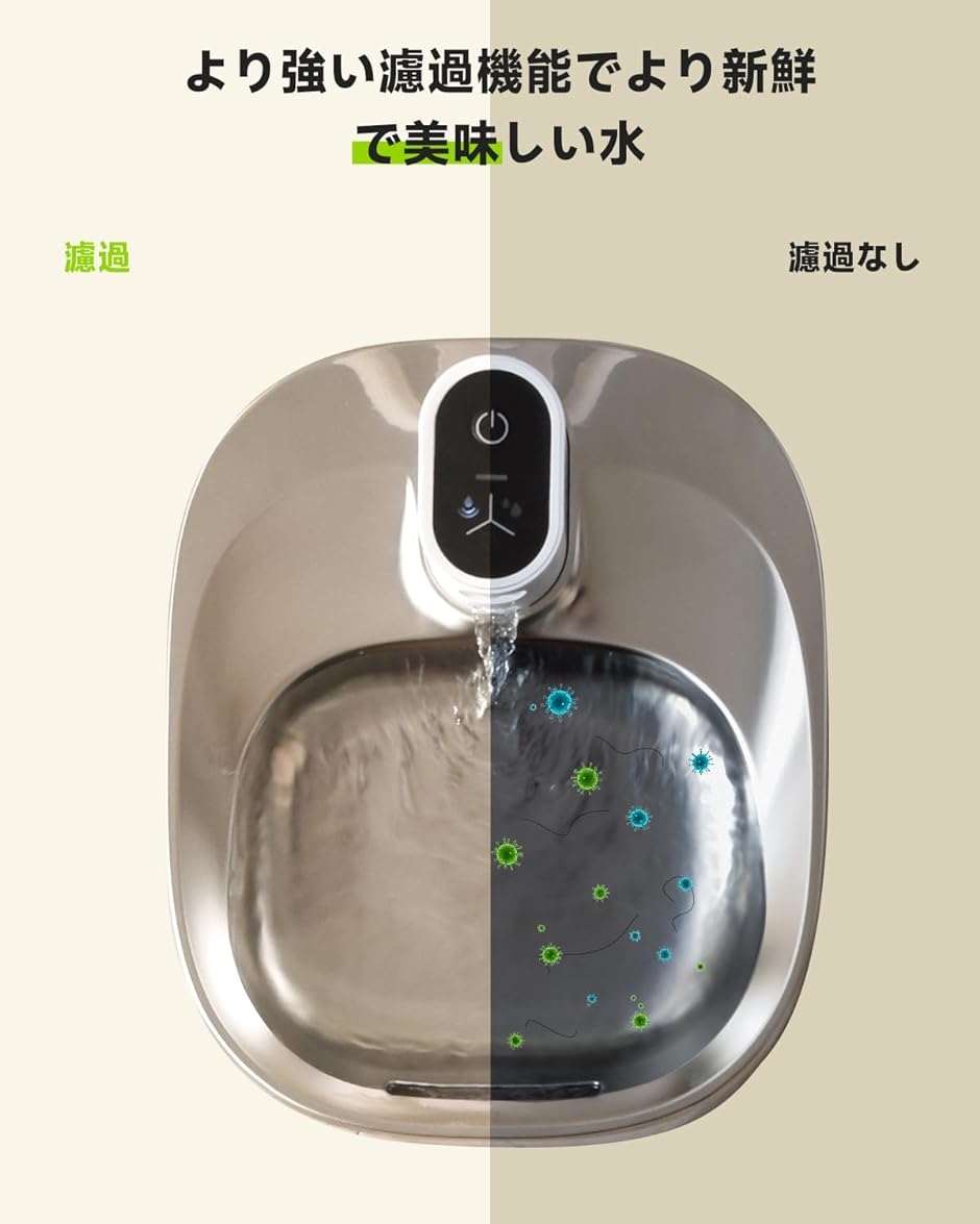 猫水飲み器フィルター ペット給水器交換用フィルター 六層濾過フィルター FS10 Pro専用( ステンレス)｜zebrand-shop｜06