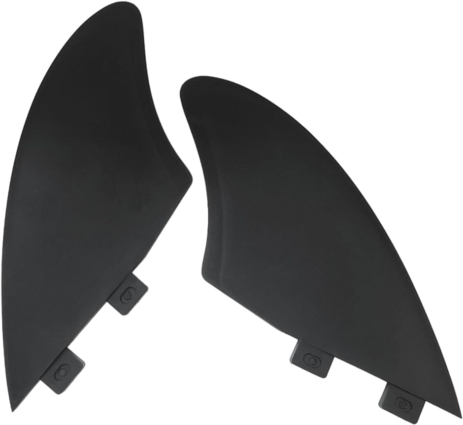 汎用 キールフィン カーボンコンポジット ツインフィン ボードフィン ミッドレングス サーフィン 黒( ブラック,  FCS)｜zebrand-shop