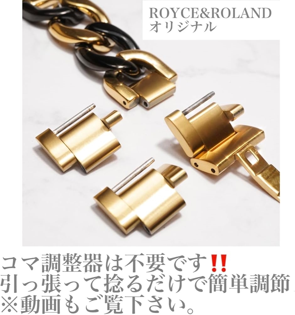 Apple watch チェーンバンド バタフライバックル おしゃれ(ゴールド