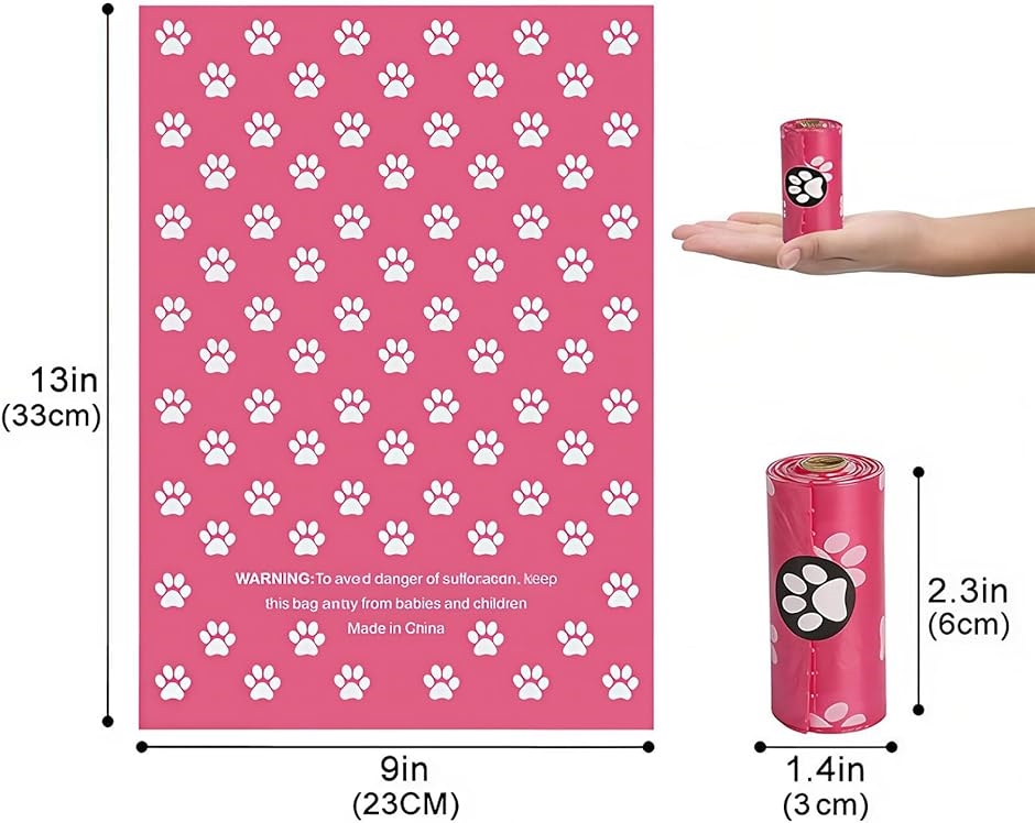 うんちが臭わない袋 におわない袋 猫犬用 ウンチ処理袋 ペット用 消臭袋 生分解性 薄型( 赤い)｜zebrand-shop｜04