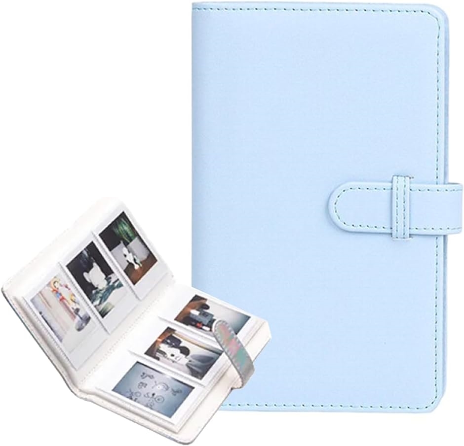 チェキアルバム チェキ帳 フォト 写真 収納 108枚( Blue) : ゼブランド