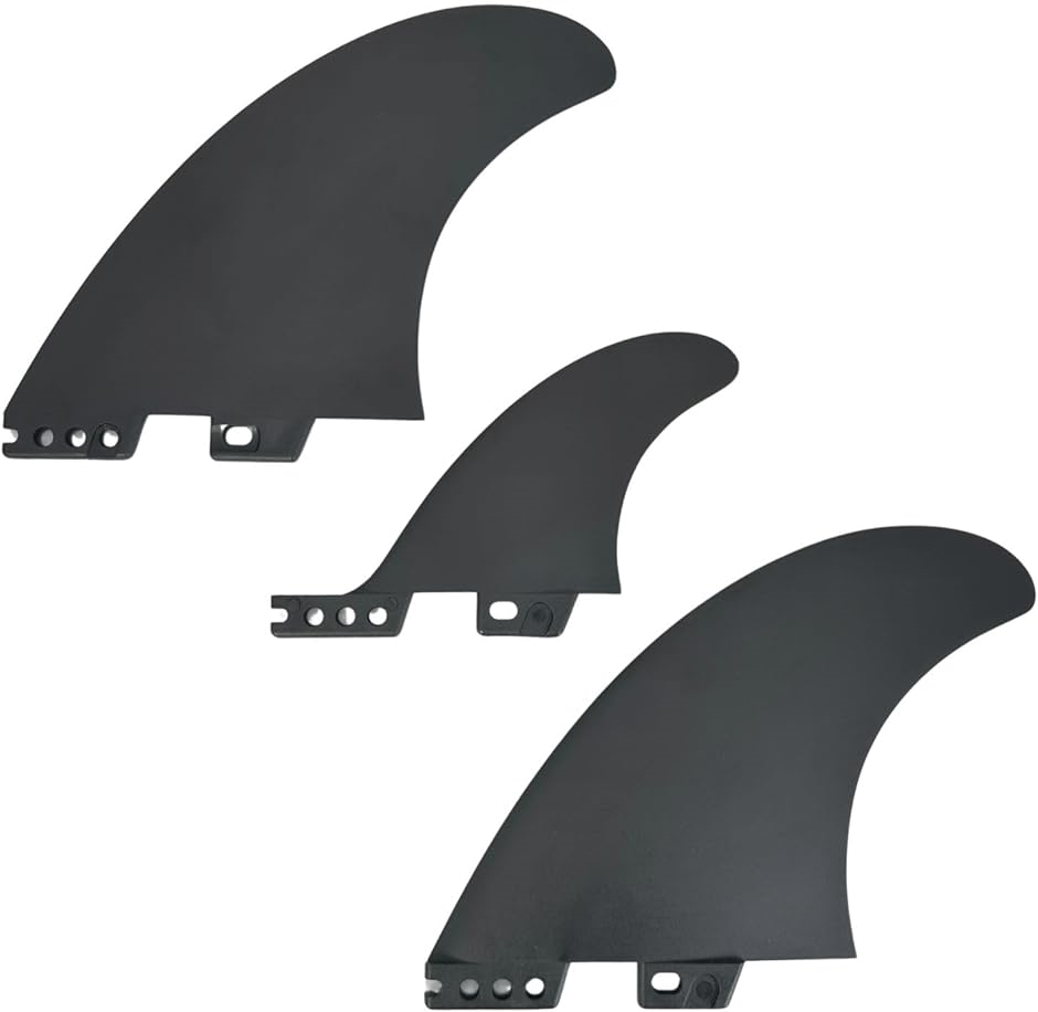 フィン ツインスタビ 2+1 3フィン セット サーフボード スタビライザー サーフィン シンプル グラスファイバー( ブラック)｜zebrand-shop