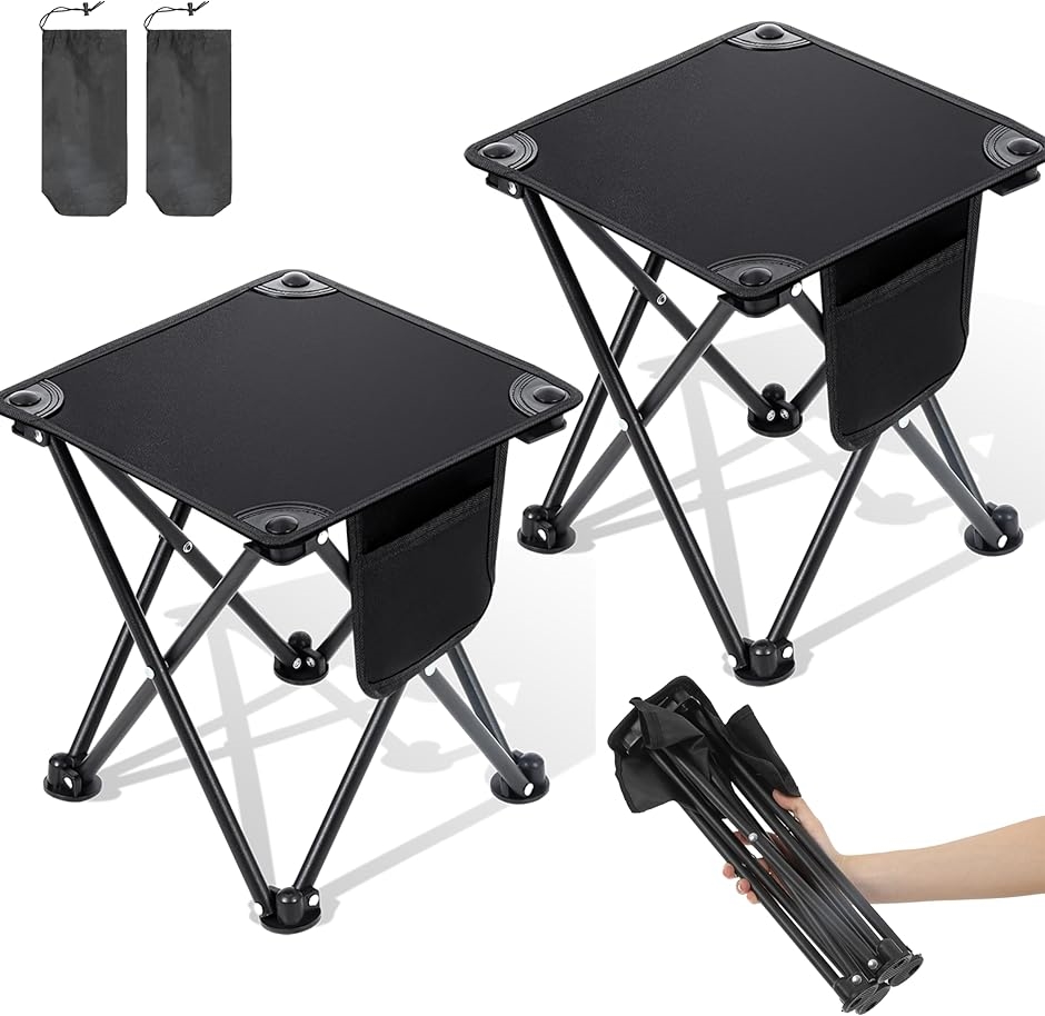 折りたたみアウトドアチェア グレー/ブラック　２個セット 楽天市場】【送料無料】アウトドアチェア 折りたたみ アウトドア