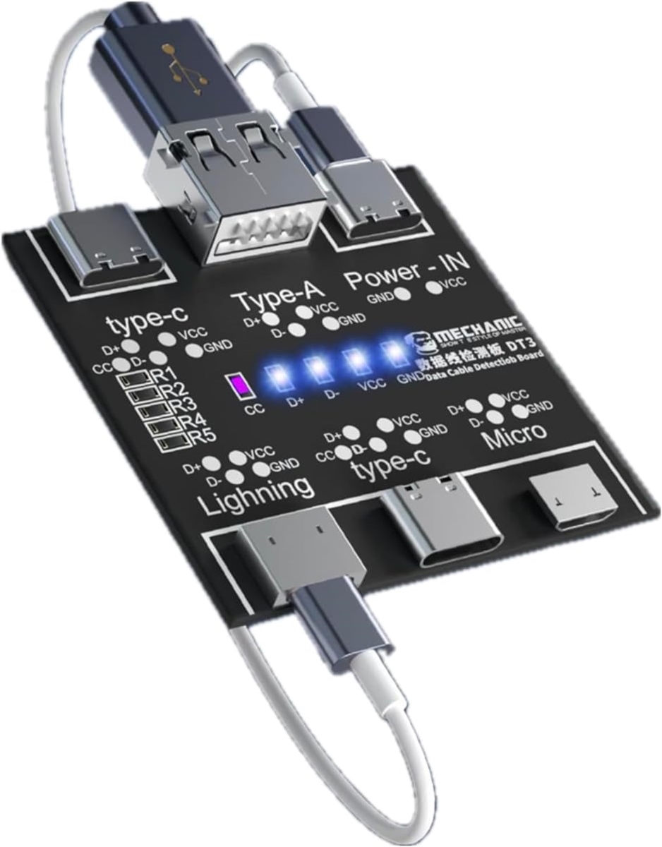 ���C�r�G�� �ȒP���� USB Cable Checker LED�C���W�P�[�^�[���� �����s�ǂ��u���Ɋm�F( �u���b�N)