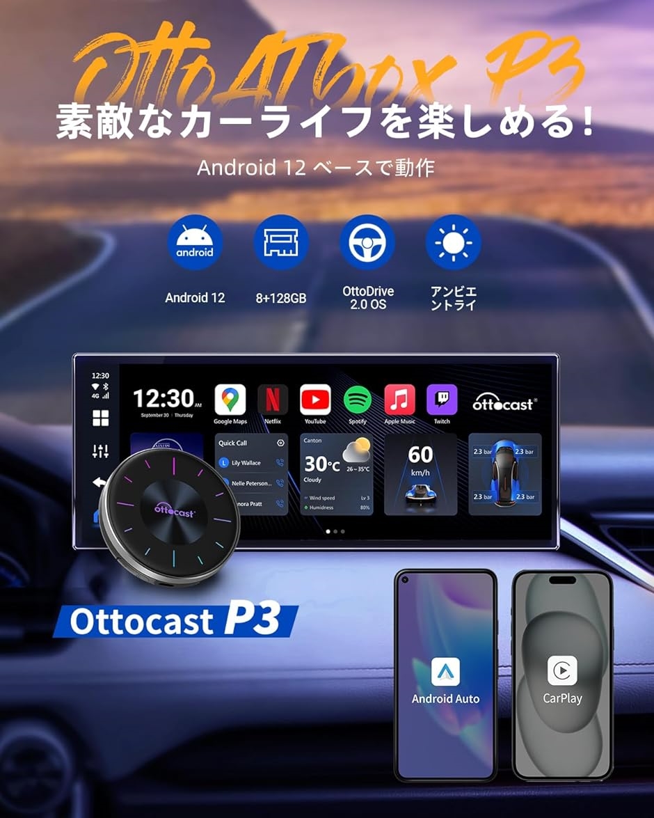 P3 オットキャスト OttoAibox 動画視聴可能 ワイヤレス化 MDM