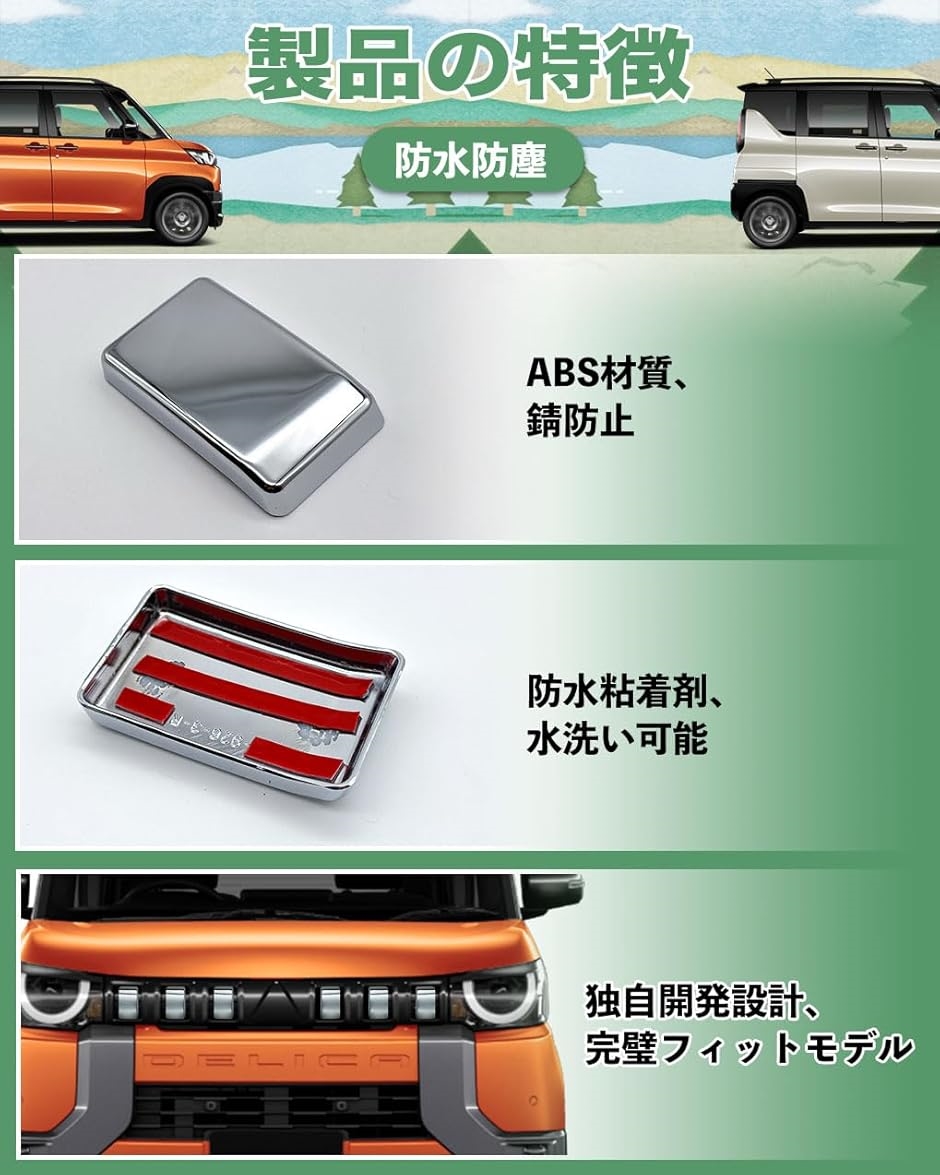 三菱 新型 デリカミニ フロントグリルガーニッシュ DELICA MINI MDM