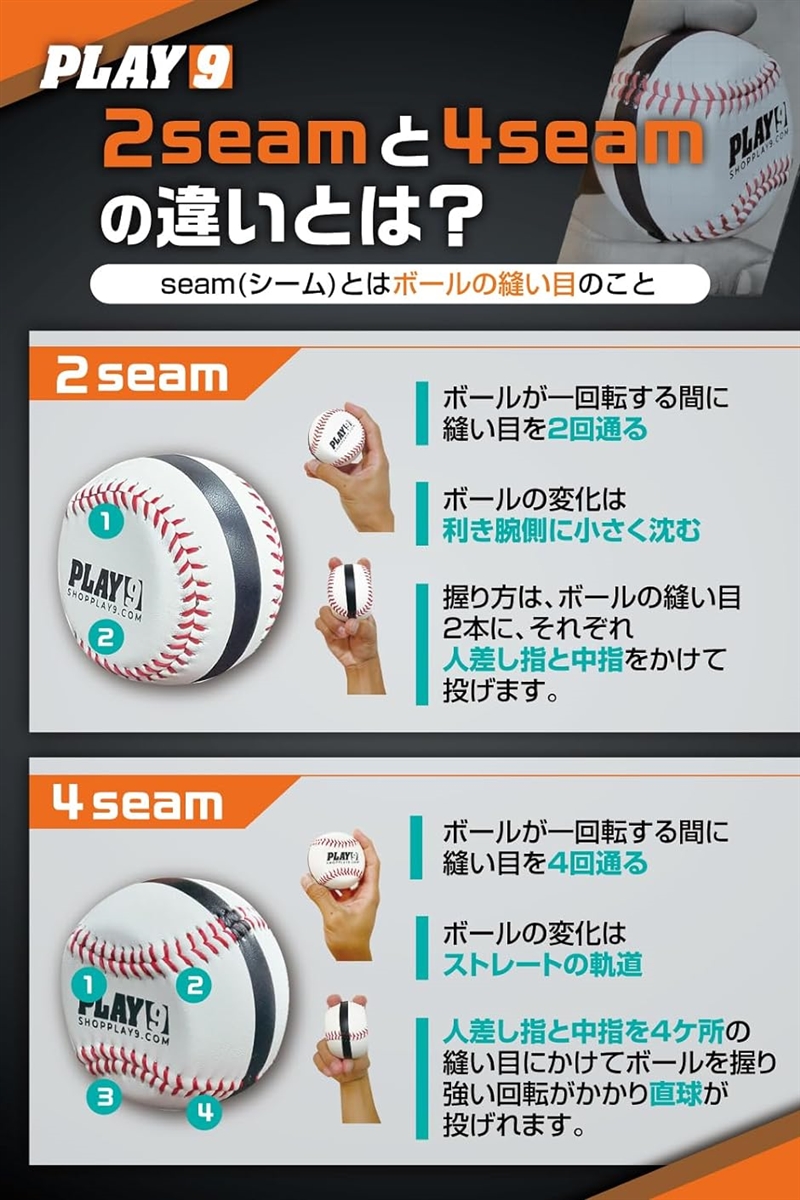硬式野球ボール トレーニング 変化球 レザー スローイングスピナー 4Seam｜zebrand-shop｜06