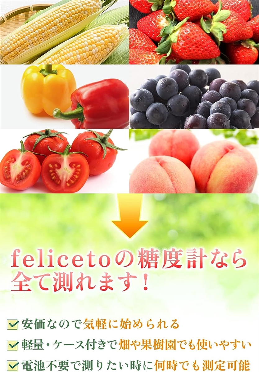 糖度計 日本語説明書 自動温度補正機能 糖度早見表 付き 野菜 果物｜zebrand-shop｜04