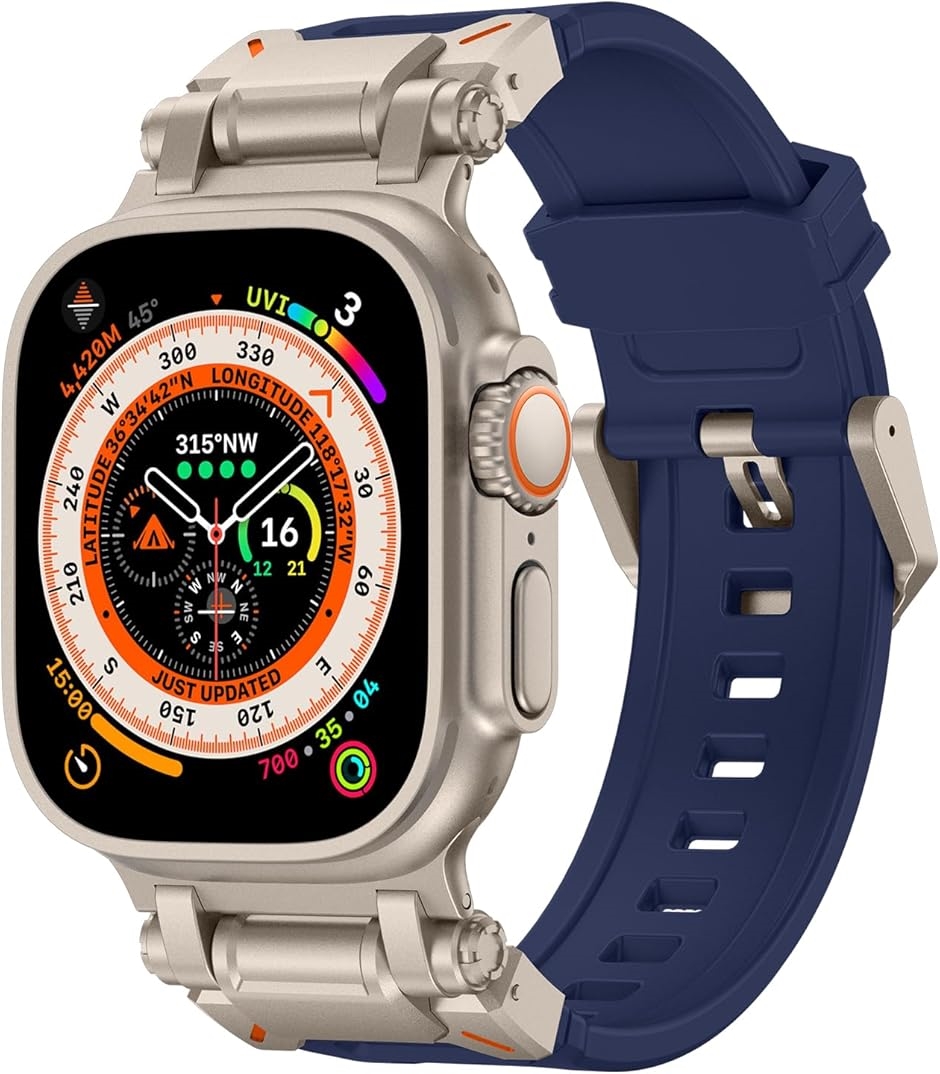 Apple watch �o���h Ultra 3/2/1 �Ή� 49mm Series 10/9/8/7/6/5/4/SE(�u���[)