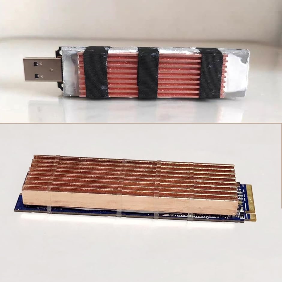 銅製 M.2 SSD ヒートシンク 薄型 2mm 高放熱性能 M2 2280 サーマルパッド付き( 純銅厚さ2MM)｜zebrand-shop｜07