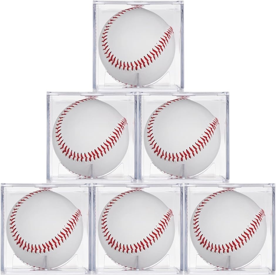 サインボールケース 6個セット 野球 ホームランボールケース 野球ボールケース コレクションケース 野球なし MDM
