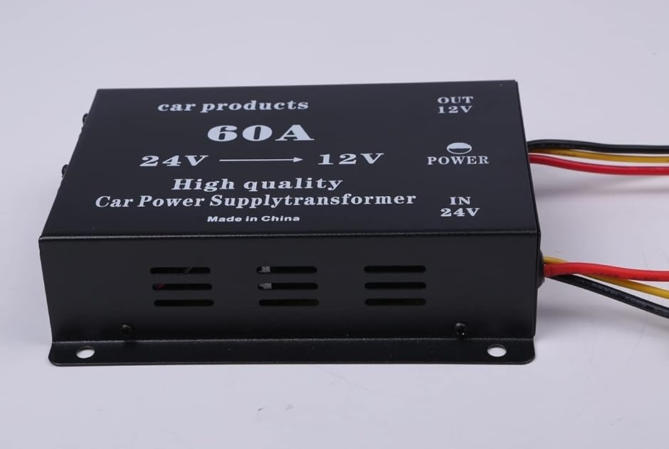 DCDC コンバーター 電圧 変換器 24V＞12V 変圧器 デコデコ ヒューズ付 過電圧保護 バックアップ機能付( 60A)｜zebrand-shop｜04