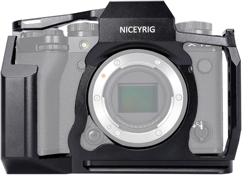【互換品】Niceyrig アルカスイス互換のプレート-557 カメラ ケージ Fujifilm X-T5に専用ケージ NATO MDM(ブラック)
