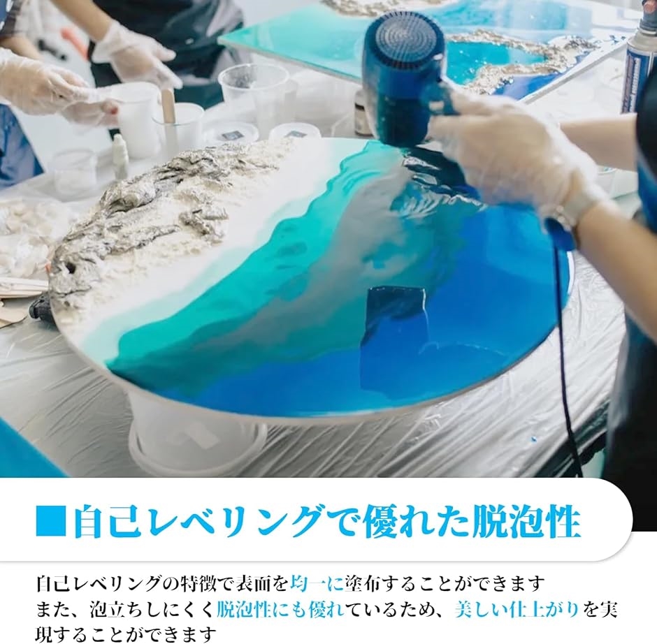 エポキシ樹脂 二液性レジン液 4.3kg エポキシレジン 2液性レジン液 ハードタイプ 各種DIY用 MDM( 1 Gallon)｜zebrand-shop｜03