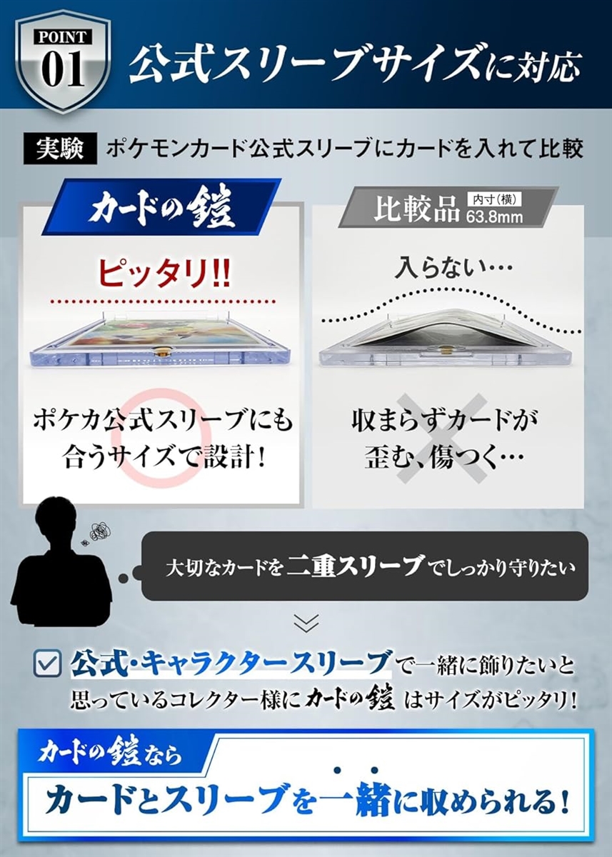 カードの鎧 マグネットローダー 35pt 保護フィルム UVカット 付 対応( ローダー(保護フィルム付)x8,  スタンダードサイズ)｜zebrand-shop｜03