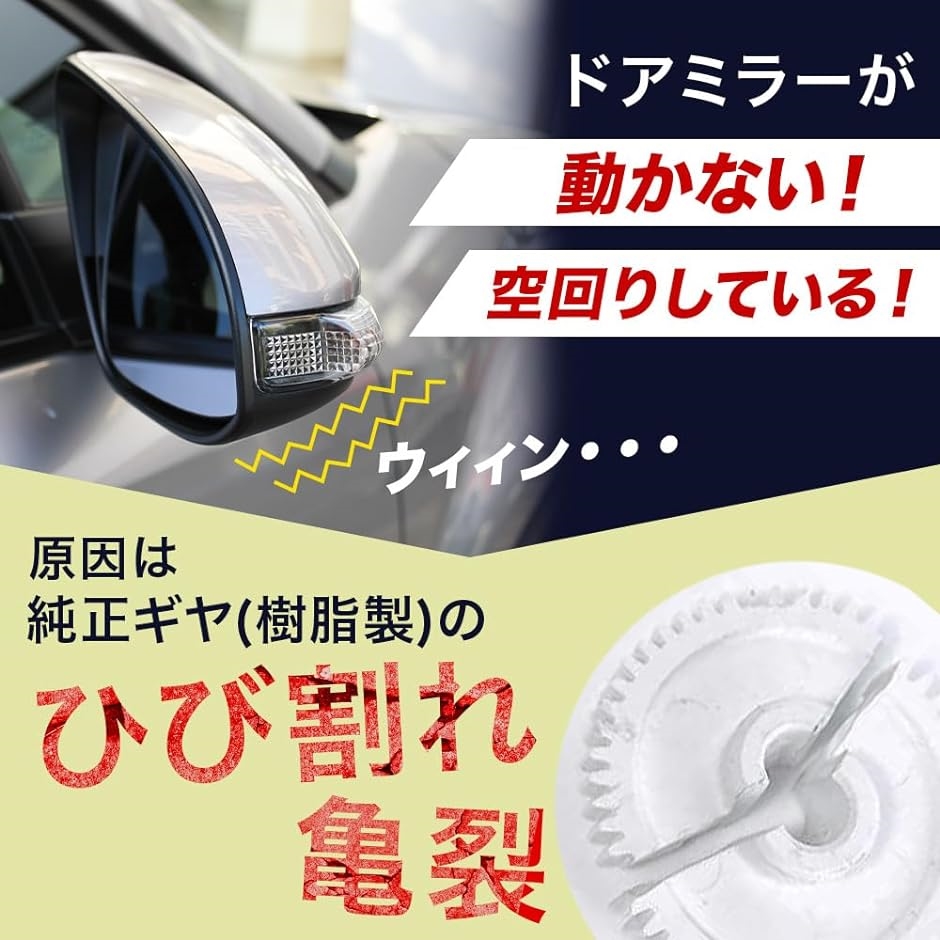 互換品 互換 ドアミラー サイドミラー ギヤ ギア 歯車 電動格納 格納不良 ジムニー( 30歯:スズキ ジムニー エブリィ 互換) :  2bjk1d0pxn : ゼブランドショップ - 通販 - Yahoo!ショッピング